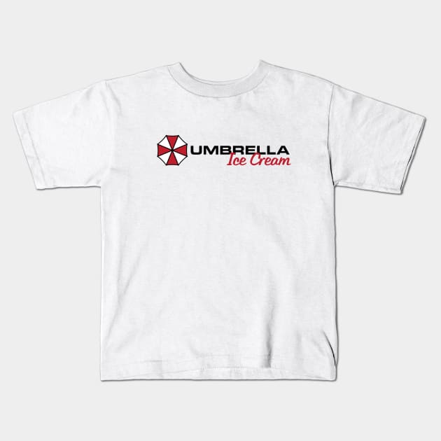 Umbrella Ice Cream - Light Kids T-Shirt by MustardSoda